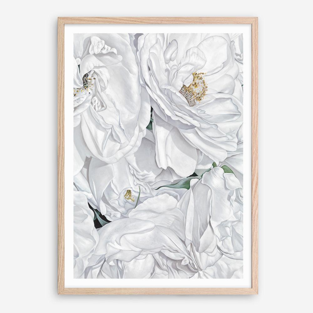 Shop White Flowers Art Print a floral themed painted wall art print from The Print Emporium wall artwork collection - Buy Australian made fine art painting style poster and framed prints for the home and your interior decor room, TPE-026-AP