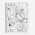 Shop White Flowers Canvas Print a floral themed painted framed canvas wall art print from The Print Emporium artwork collection - Buy Australian made fine art painting style stretched canvas prints for the home and your interior decor space, TPE-026-CA-35X46-NF