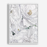 Shop White Flowers Canvas Print a floral themed painted framed canvas wall art print from The Print Emporium artwork collection - Buy Australian made fine art painting style stretched canvas prints for the home and your interior decor space, TPE-026-CA-35X46-NF