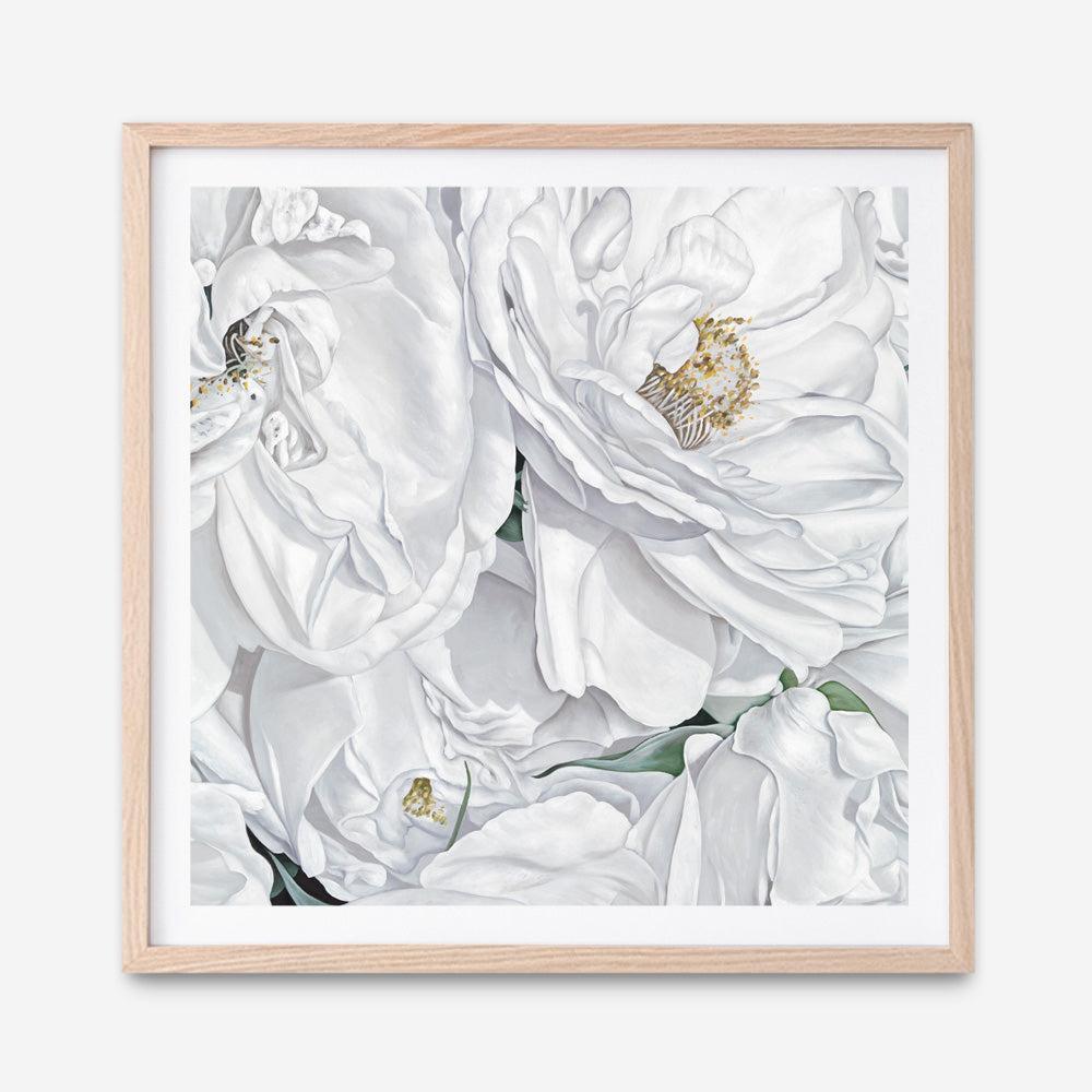 Shop White Flowers (Square) Art Print a floral themed painted wall art print from The Print Emporium wall artwork collection - Buy Australian made fine art painting style poster and framed prints for the home and your interior decor room, TPE-067-AP