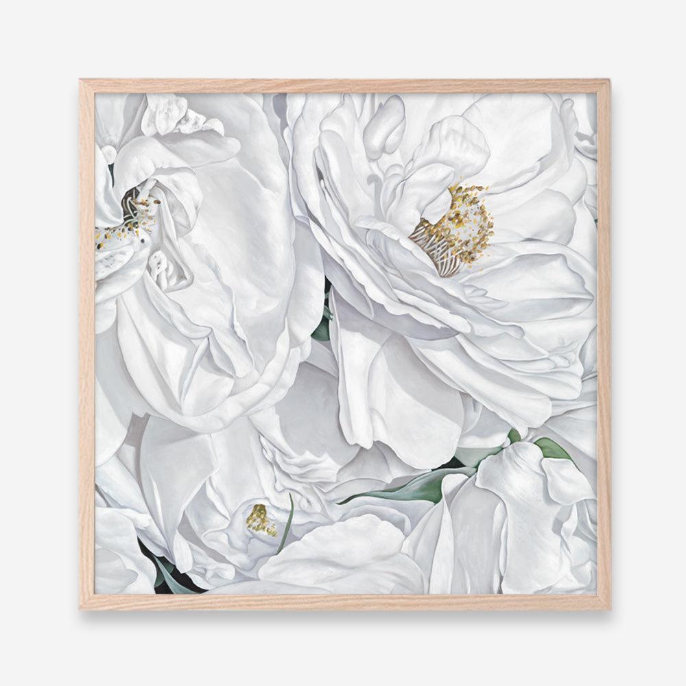 Shop White Flowers (Square) Art Print a floral themed painted wall art print from The Print Emporium wall artwork collection - Buy Australian made fine art painting style poster and framed prints for the home and your interior decor room, TPE-067-AP