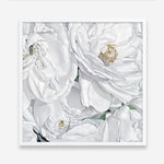 Shop White Flowers (Square) Art Print a floral themed painted wall art print from The Print Emporium wall artwork collection - Buy Australian made fine art painting style poster and framed prints for the home and your interior decor room, TPE-067-AP