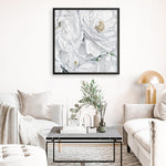Shop White Flowers (Square) Art Print a floral themed painted wall art print from The Print Emporium wall artwork collection - Buy Australian made fine art painting style poster and framed prints for the home and your interior decor room, TPE-067-AP