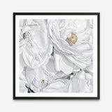 Shop White Flowers (Square) Art Print a floral themed painted wall art print from The Print Emporium wall artwork collection - Buy Australian made fine art painting style poster and framed prints for the home and your interior decor room, TPE-067-AP