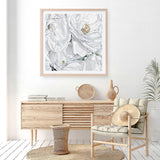 Shop White Flowers (Square) Art Print a floral themed painted wall art print from The Print Emporium wall artwork collection - Buy Australian made fine art painting style poster and framed prints for the home and your interior decor room, TPE-067-AP