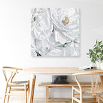 Shop White Flowers (Square) Canvas Print a floral themed painted framed canvas wall art print from The Print Emporium artwork collection - Buy Australian made fine art painting style stretched canvas prints for the home and your interior decor space, TPE-067-CA-40X40-NF
