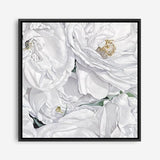 Shop White Flowers (Square) Canvas Print a floral themed painted framed canvas wall art print from The Print Emporium artwork collection - Buy Australian made fine art painting style stretched canvas prints for the home and your interior decor space, TPE-067-CA-40X40-NF