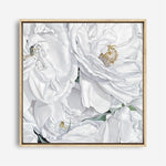 Shop White Flowers (Square) Canvas Print a floral themed painted framed canvas wall art print from The Print Emporium artwork collection - Buy Australian made fine art painting style stretched canvas prints for the home and your interior decor space, TPE-067-CA-40X40-NF