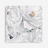 Shop White Flowers (Square) Canvas Print a floral themed painted framed canvas wall art print from The Print Emporium artwork collection - Buy Australian made fine art painting style stretched canvas prints for the home and your interior decor space, TPE-067-CA-40X40-NF