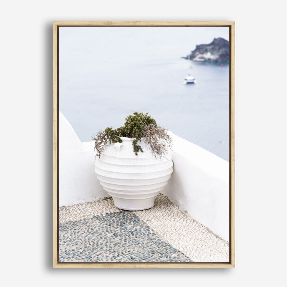 Shop White Grecian Urn Photo Canvas Print a coastal themed photography framed stretched canvas print from The Print Emporium wall artwork collection - Buy Australian made prints for the home and your interior decor space, TPE-1329-CA-35X46-NF