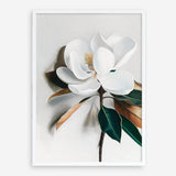 Shop White Magnolia I Art Print a floral themed painted wall art print from The Print Emporium wall artwork collection - Buy Australian made fine art painting style poster and framed prints for the home and your interior decor room, TPE-668-AP