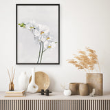 Shop White Orchid Stems Art Print a floral themed painted wall art print from The Print Emporium wall artwork collection - Buy Australian made fine art painting style poster and framed prints for the home and your interior decor room, TPE-281-AP
