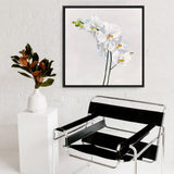 Shop White Orchid Stems (Square) Canvas Print a floral themed painted framed canvas wall art print from The Print Emporium artwork collection - Buy Australian made fine art painting style stretched canvas prints for the home and your interior decor space, TPE-186-CA-40X40-NF
