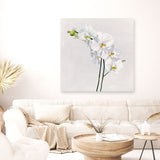 Shop White Orchid Stems (Square) Canvas Print a floral themed painted framed canvas wall art print from The Print Emporium artwork collection - Buy Australian made fine art painting style stretched canvas prints for the home and your interior decor space, TPE-186-CA-40X40-NF