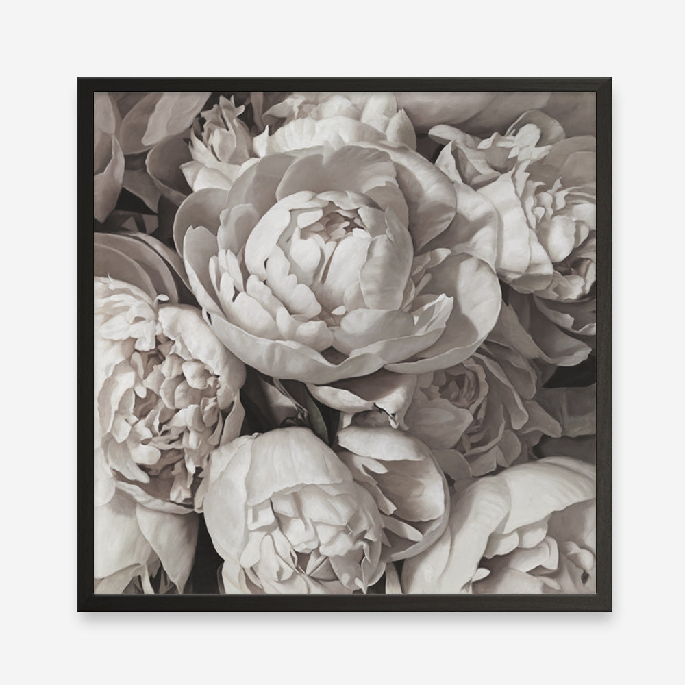 Shop White Peony Buds (Square) Art Print a floral themed painted wall art print from The Print Emporium wall artwork collection - Buy Australian made fine art painting style poster and framed prints for the home and your interior decor room, TPE-384-AP