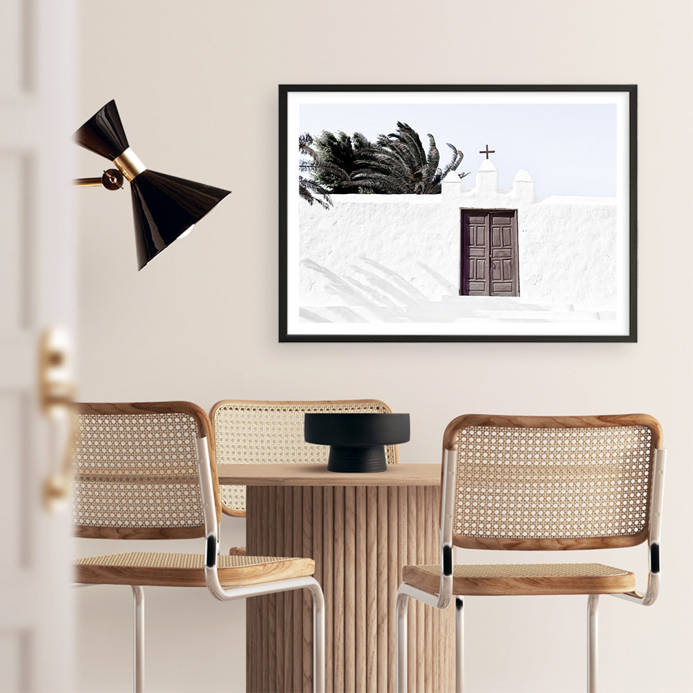 Shop White Spanish Church Photo Art Print a photography wall art print from The Print Emporium wall artwork collection - Buy Australian made fine art poster and framed prints for the home and your interior decor room, TPE-1242-AP