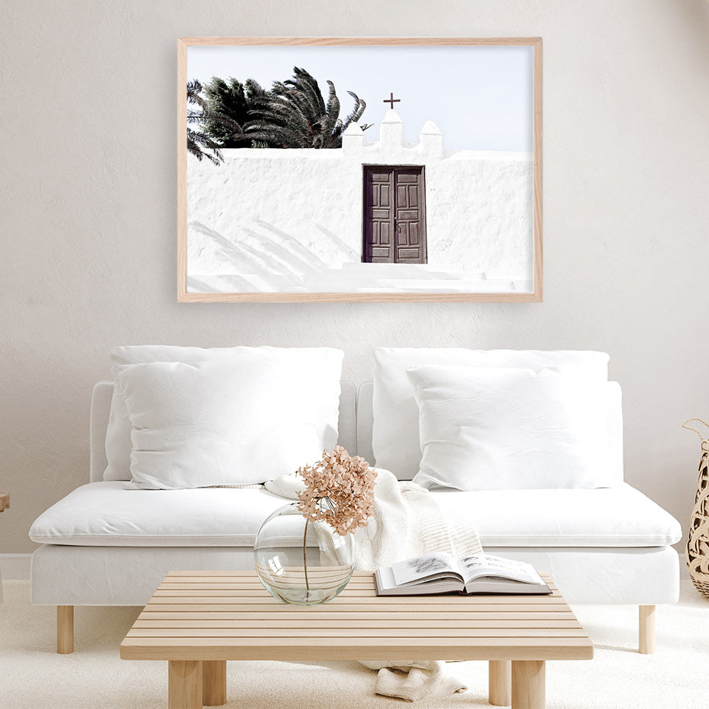 Shop White Spanish Church Photo Art Print a photography wall art print from The Print Emporium wall artwork collection - Buy Australian made fine art poster and framed prints for the home and your interior decor room, TPE-1242-AP