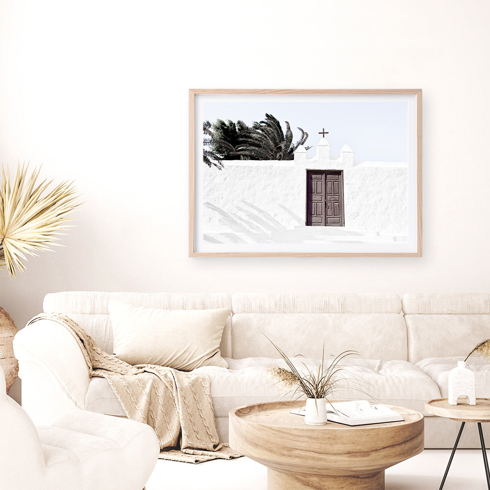 Shop White Spanish Church Photo Art Print a photography wall art print from The Print Emporium wall artwork collection - Buy Australian made fine art poster and framed prints for the home and your interior decor room, TPE-1242-AP