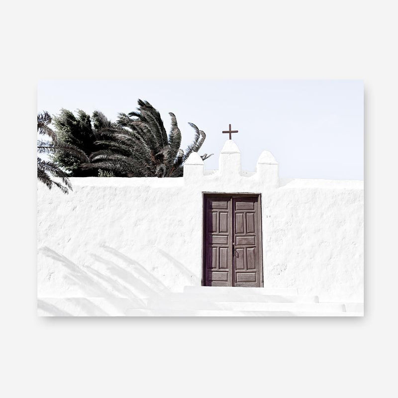 Shop White Spanish Church Photo Canvas Print a photography framed stretched canvas print from The Print Emporium wall artwork collection - Buy Australian made prints for the home and your interior decor space, TPE-1242-CA-35X46-NF