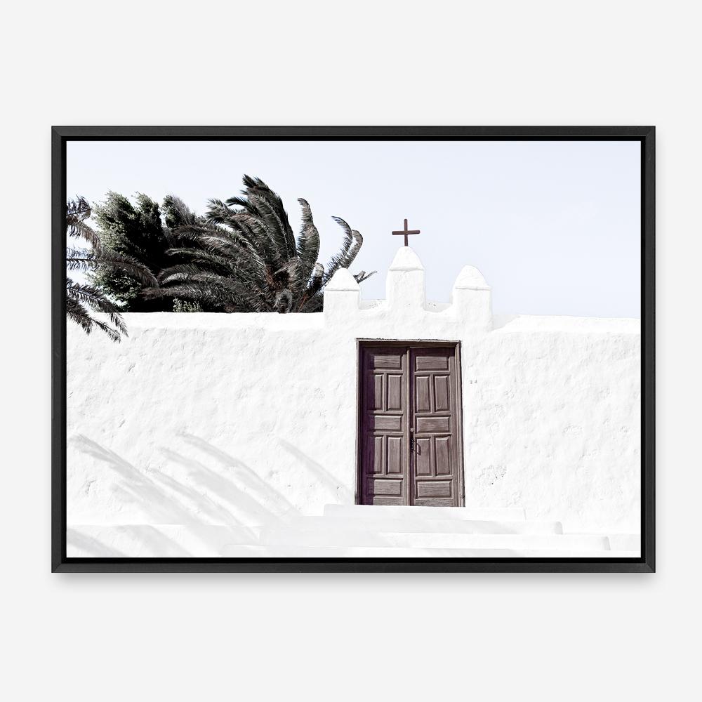 Shop White Spanish Church Photo Canvas Print a photography framed stretched canvas print from The Print Emporium wall artwork collection - Buy Australian made prints for the home and your interior decor space, TPE-1242-CA-35X46-NF