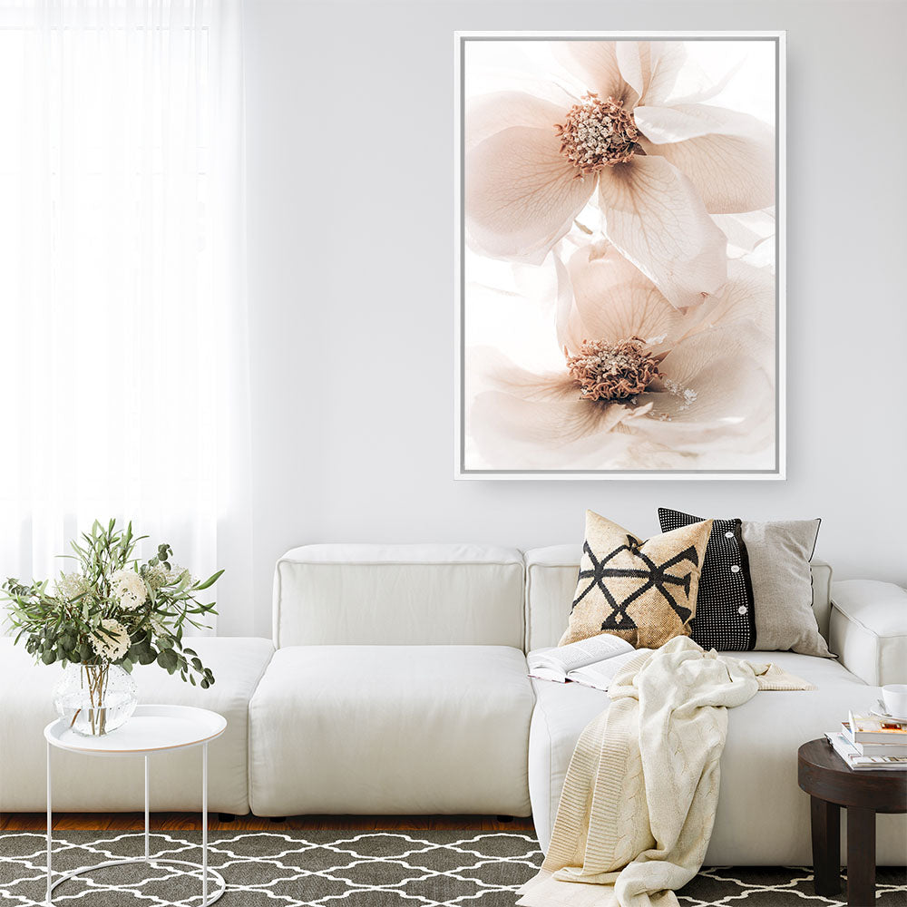 Shop Winter Blooms I Photo Canvas Print a floral themed photography framed stretched canvas print from The Print Emporium wall artwork collection - Buy Australian made prints for the home and your interior decor space, TPE-1138-CA-35X46-NF