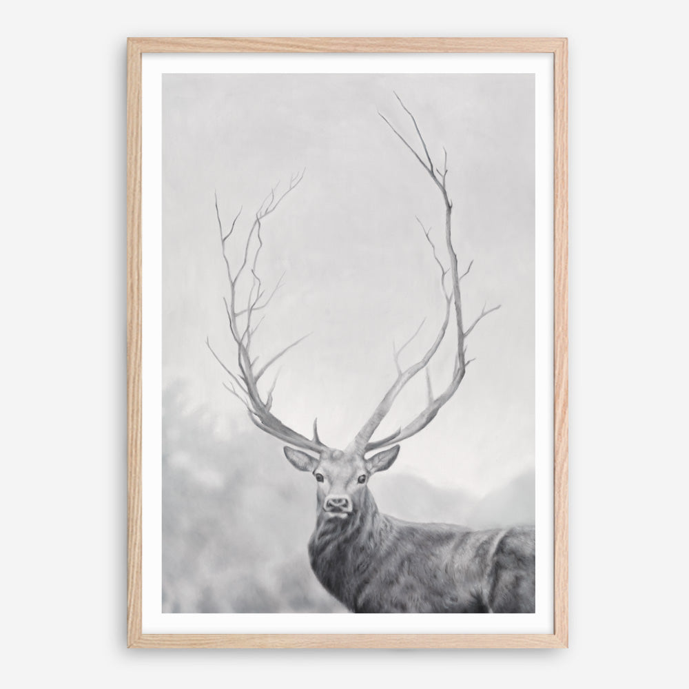 Shop Winter Elk Art Print a Nordic style winter deer themed painted wall art print from The Print Emporium wall artwork collection - Buy Australian made fine art painting style poster and framed prints for the home and your interior decor room, TPE-189-AP