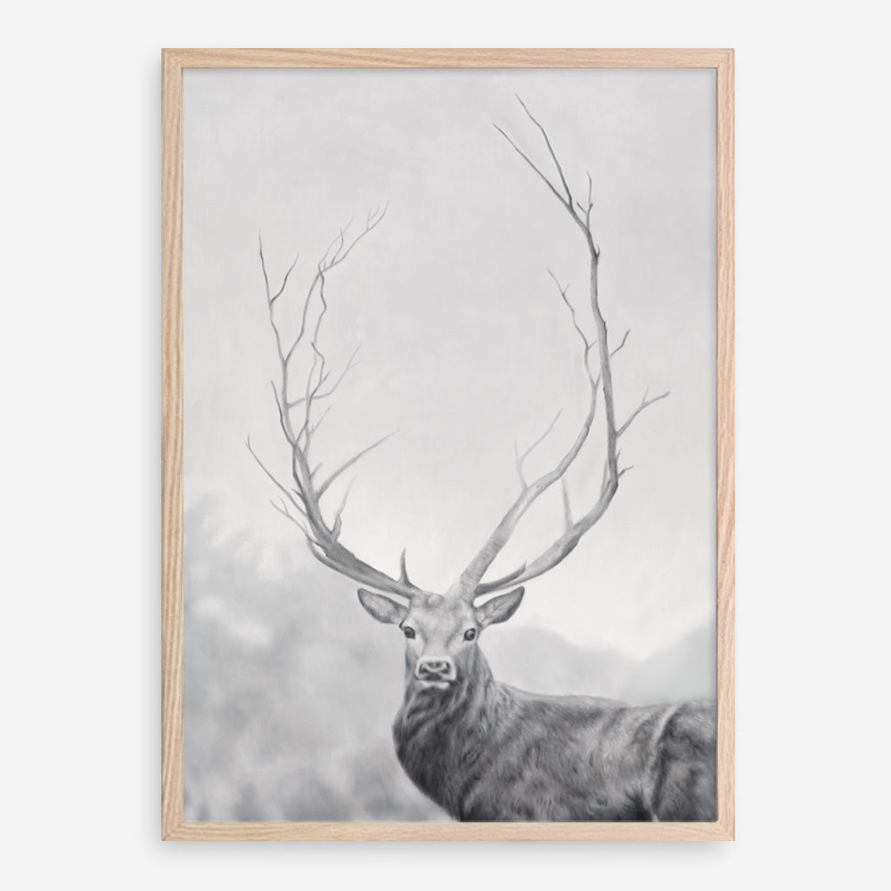 Shop Winter Elk Art Print a Nordic style winter deer themed painted wall art print from The Print Emporium wall artwork collection - Buy Australian made fine art painting style poster and framed prints for the home and your interior decor room, TPE-189-AP