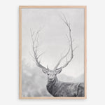 Shop Winter Elk Art Print a Nordic style winter deer themed painted wall art print from The Print Emporium wall artwork collection - Buy Australian made fine art painting style poster and framed prints for the home and your interior decor room, TPE-189-AP