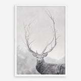 Shop Winter Elk Art Print a Nordic style winter deer themed painted wall art print from The Print Emporium wall artwork collection - Buy Australian made fine art painting style poster and framed prints for the home and your interior decor room, TPE-189-AP