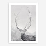 Shop Winter Elk Art Print a Nordic style winter deer themed painted wall art print from The Print Emporium wall artwork collection - Buy Australian made fine art painting style poster and framed prints for the home and your interior decor room, TPE-189-AP