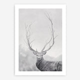 Shop Winter Elk Art Print a Nordic style winter deer themed painted wall art print from The Print Emporium wall artwork collection - Buy Australian made fine art painting style poster and framed prints for the home and your interior decor room, TPE-189-AP