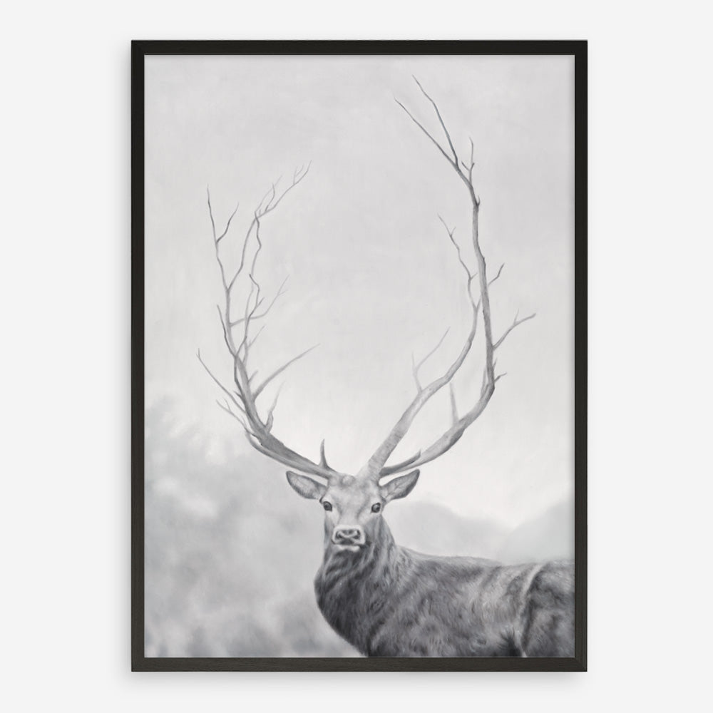 Shop Winter Elk Art Print a Nordic style winter deer themed painted wall art print from The Print Emporium wall artwork collection - Buy Australian made fine art painting style poster and framed prints for the home and your interior decor room, TPE-189-AP