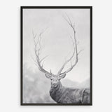 Shop Winter Elk Art Print a Nordic style winter deer themed painted wall art print from The Print Emporium wall artwork collection - Buy Australian made fine art painting style poster and framed prints for the home and your interior decor room, TPE-189-AP