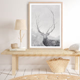 Shop Winter Elk Art Print a Nordic style winter deer themed painted wall art print from The Print Emporium wall artwork collection - Buy Australian made fine art painting style poster and framed prints for the home and your interior decor room, TPE-189-AP
