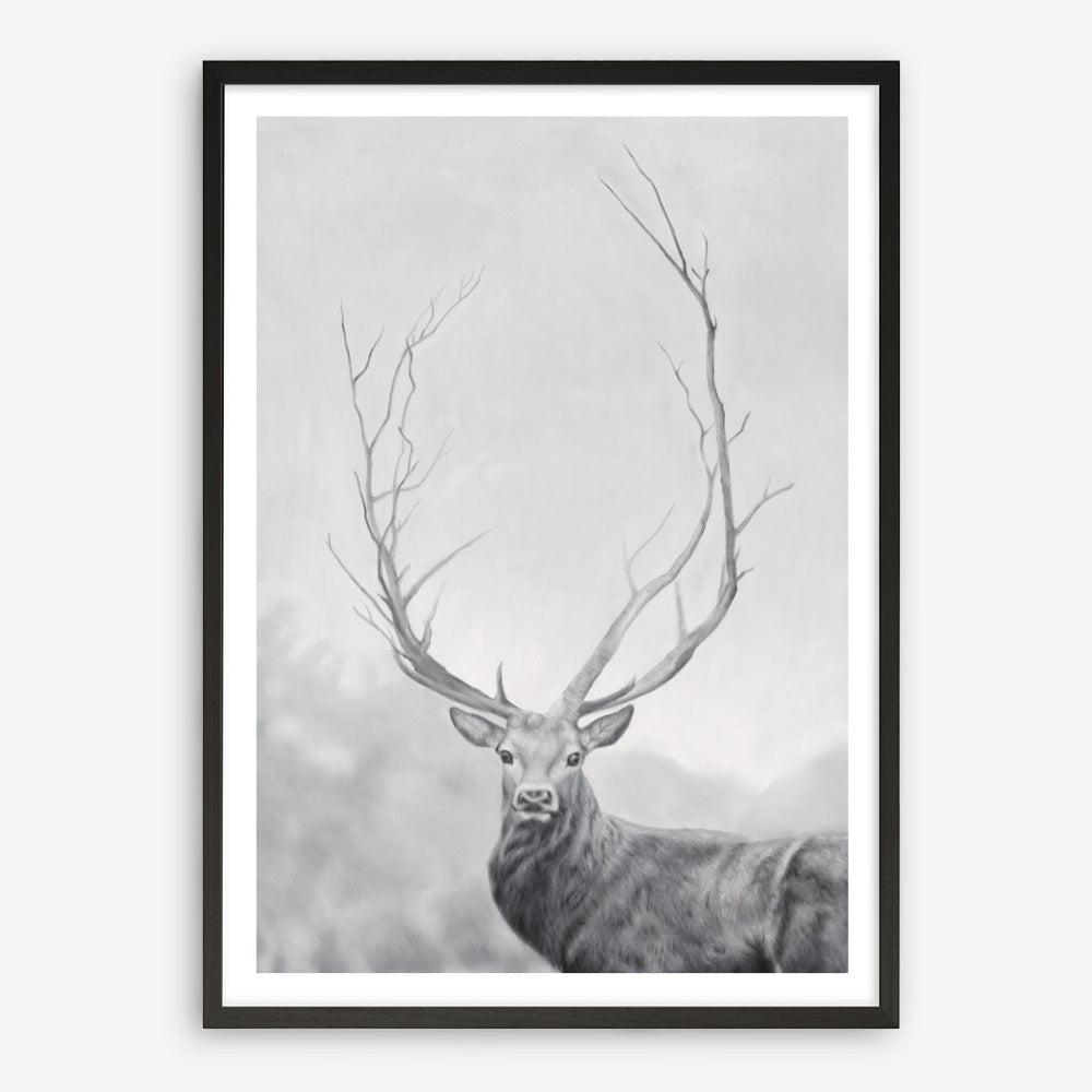 Shop Winter Elk Art Print a Nordic style winter deer themed painted wall art print from The Print Emporium wall artwork collection - Buy Australian made fine art painting style poster and framed prints for the home and your interior decor room, TPE-189-AP
