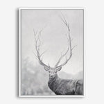 Shop Winter Elk Canvas Print a Hamptons style themed painted framed canvas wall art print from The Print Emporium artwork collection - Buy Australian made fine art painting style stretched canvas prints for the home and your interior decor space, TPE-189-CA-35X46-NF