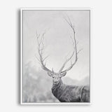 Shop Winter Elk Canvas Print a Hamptons style themed painted framed canvas wall art print from The Print Emporium artwork collection - Buy Australian made fine art painting style stretched canvas prints for the home and your interior decor space, TPE-189-CA-35X46-NF