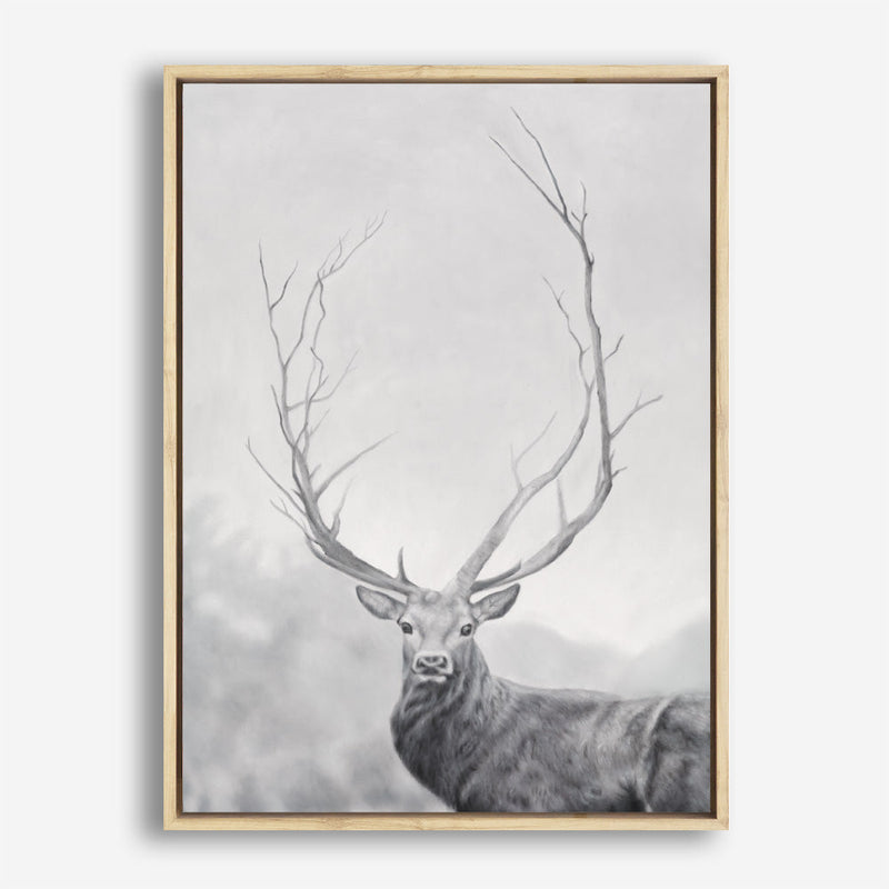 Shop Winter Elk Canvas Print a Hamptons style themed painted framed canvas wall art print from The Print Emporium artwork collection - Buy Australian made fine art painting style stretched canvas prints for the home and your interior decor space, TPE-189-CA-35X46-NF