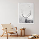 Shop Winter Elk Canvas Print a Hamptons style themed painted framed canvas wall art print from The Print Emporium artwork collection - Buy Australian made fine art painting style stretched canvas prints for the home and your interior decor space, TPE-189-CA-35X46-NF