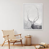 Shop Winter Elk Canvas Print a Hamptons style themed painted framed canvas wall art print from The Print Emporium artwork collection - Buy Australian made fine art painting style stretched canvas prints for the home and your interior decor space, TPE-189-CA-35X46-NF