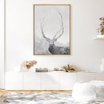 Shop Winter Elk Canvas Print a Hamptons style themed painted framed canvas wall art print from The Print Emporium artwork collection - Buy Australian made fine art painting style stretched canvas prints for the home and your interior decor space, TPE-189-CA-35X46-NF