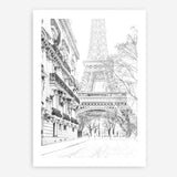Shop Winter In Paris B&W Photo Art Print an Eiffel Tower France themed photography wall art print from The Print Emporium wall artwork collection - Buy Australian made fine art poster and framed prints for the home and your interior decor room, TPE-608-AP