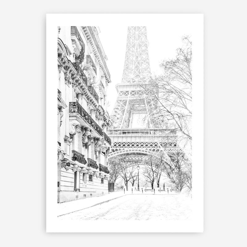 Latitude Run Eiffel Tower Paris France Sepia Photo Art Print Black Wood  Framed Poster 14x20 Framed On Paper Print  Wayfair