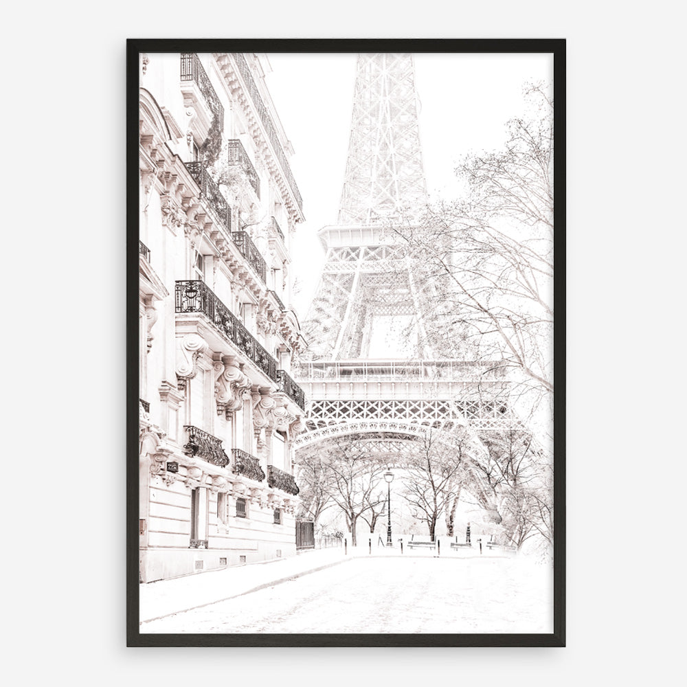 Shop Winter In Paris Photo Art Print an Eiffel Tower France themed photography wall art print from The Print Emporium wall artwork collection - Buy Australian made fine art poster and framed prints for the home and your interior decor room, TPE-607-AP