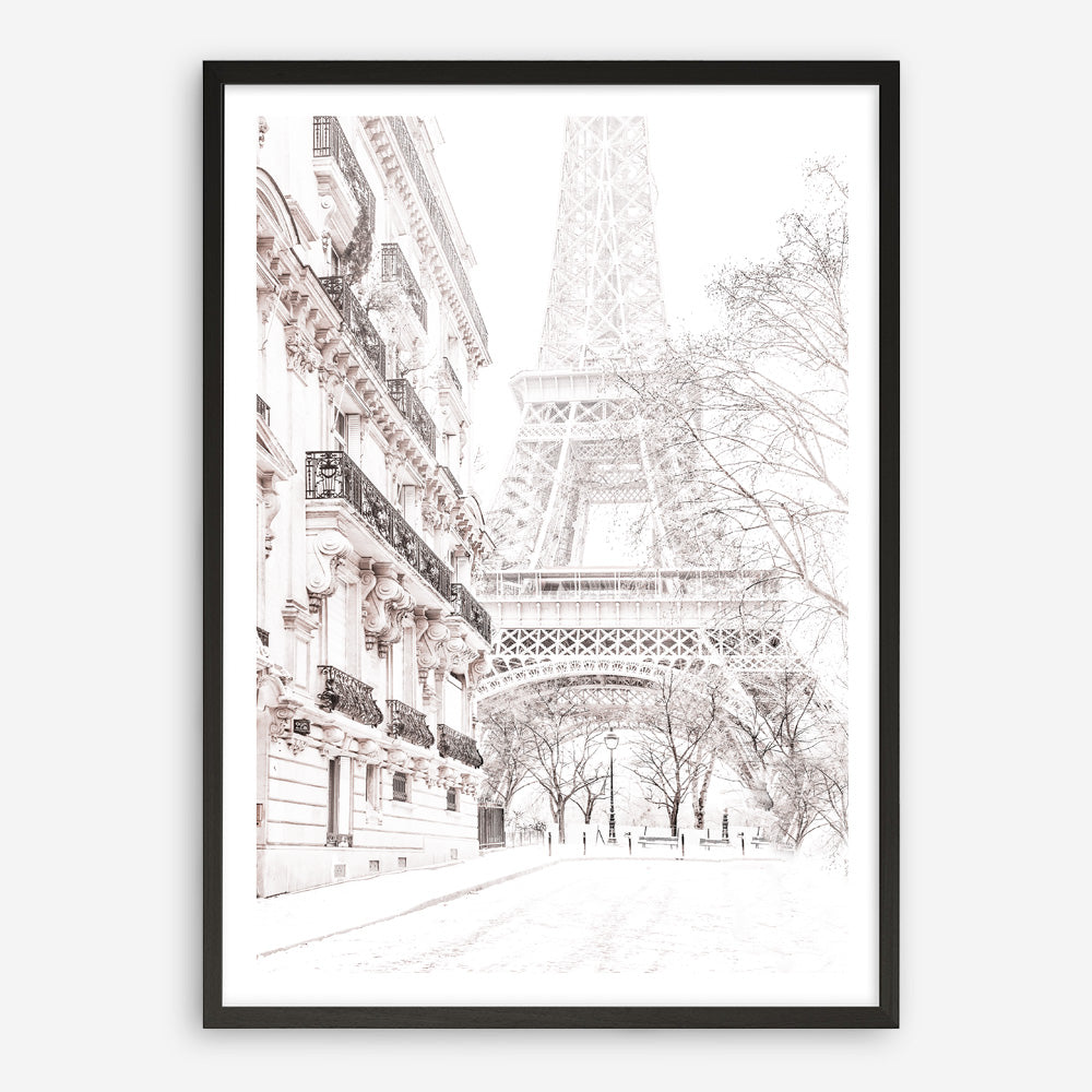 Shop Winter In Paris Photo Art Print an Eiffel Tower France themed photography wall art print from The Print Emporium wall artwork collection - Buy Australian made fine art poster and framed prints for the home and your interior decor room, TPE-607-AP