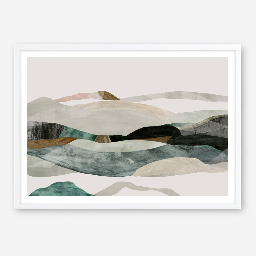 Shop Winter In The Mountains Art Print a painted abstract themed wall art print from The Print Emporium wall artwork collection - Buy Australian made fine art painting style poster and framed prints for the home and your interior decor room, TPE-PC-PI393-AP