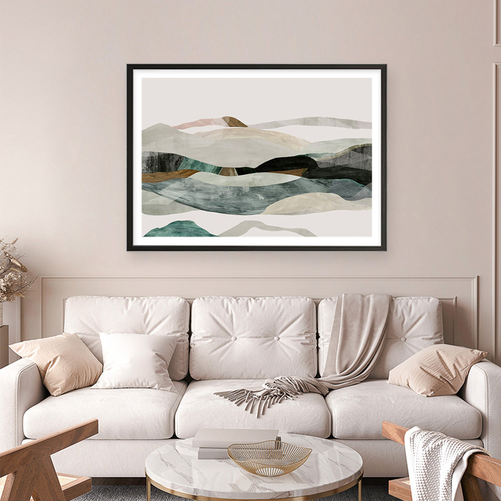 Shop Winter In The Mountains Art Print a painted abstract themed wall art print from The Print Emporium wall artwork collection - Buy Australian made fine art painting style poster and framed prints for the home and your interior decor room, TPE-PC-PI393-AP