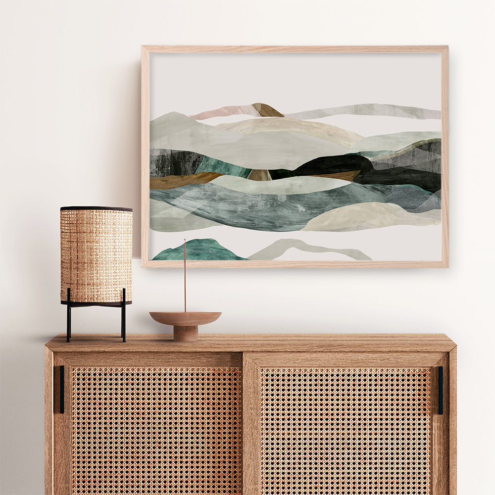 Shop Winter In The Mountains Art Print a painted abstract themed wall art print from The Print Emporium wall artwork collection - Buy Australian made fine art painting style poster and framed prints for the home and your interior decor room, TPE-PC-PI393-AP