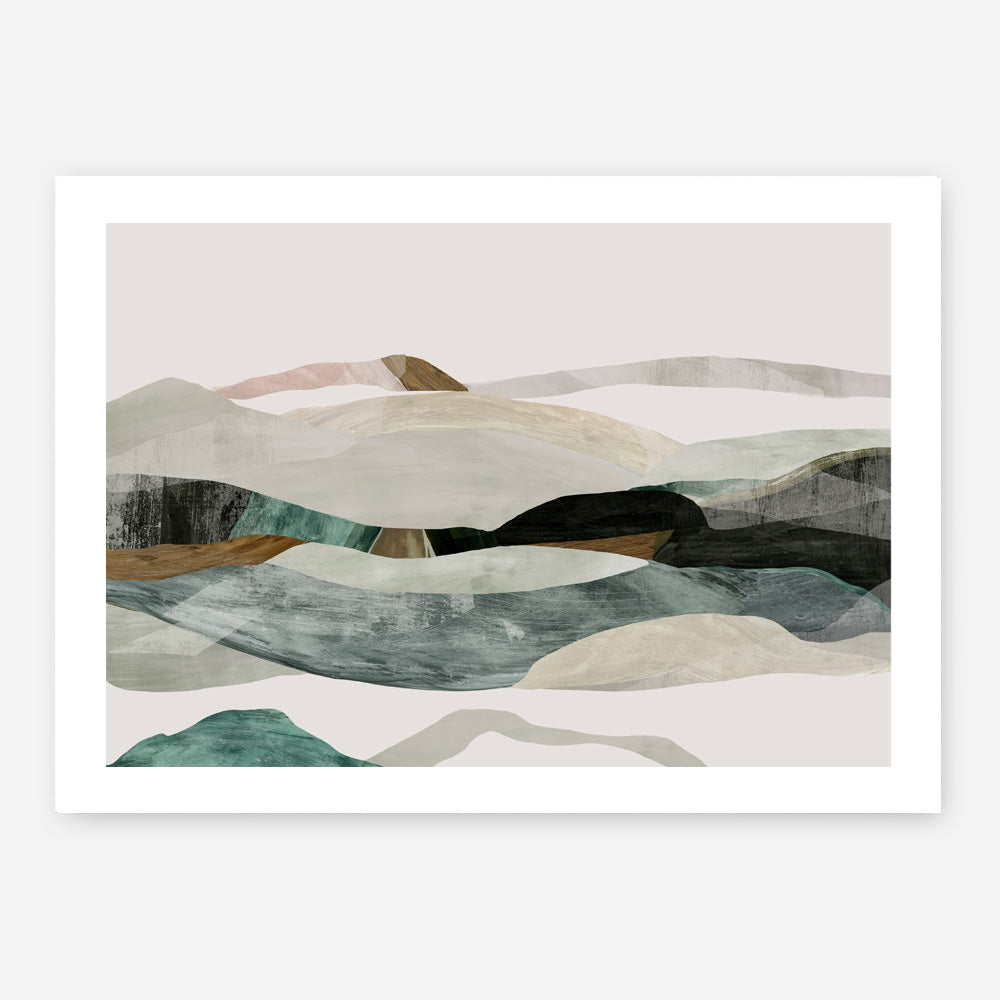 Shop Winter In The Mountains Art Print a painted abstract themed wall art print from The Print Emporium wall artwork collection - Buy Australian made fine art painting style poster and framed prints for the home and your interior decor room, TPE-PC-PI393-AP