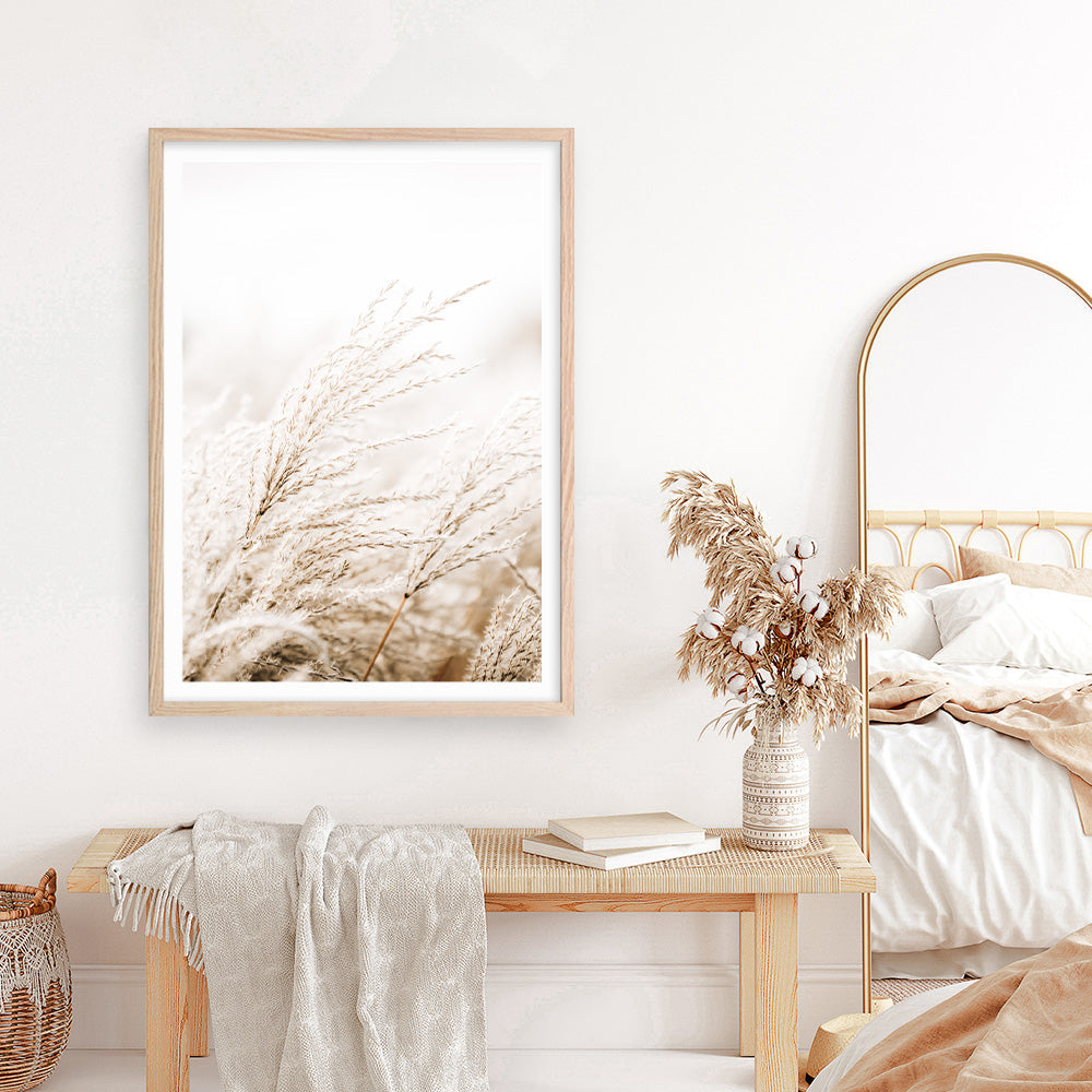 Shop Winter Pampas Reeds Photo Art Print a coastal themed photography wall art print from The Print Emporium wall artwork collection - Buy Australian made fine art poster and framed prints for the home and your interior decor, TPE-1135-AP